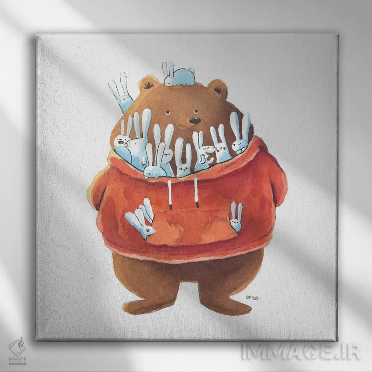 تابلو دوستانت را نزدیک نگهدار اثر دن تاویس - نمای روبهرو روی دیوار