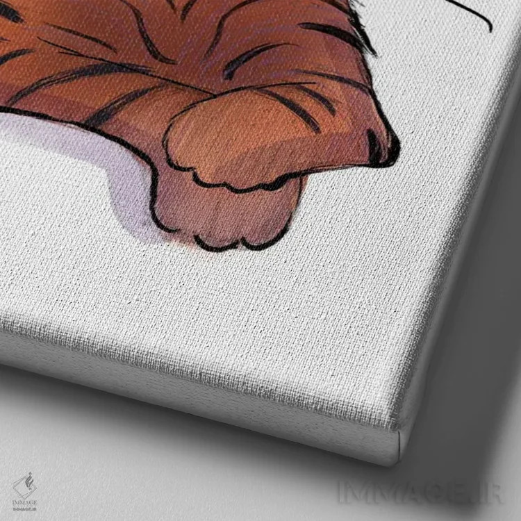 تابلو دوستان گربهای اثر دن تاویس - نمای نزدیک بافت بوم