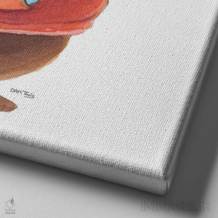 تابلو دوستانت را نزدیک نگهدار اثر دن تاویس - نمای نزدیک بافت بوم