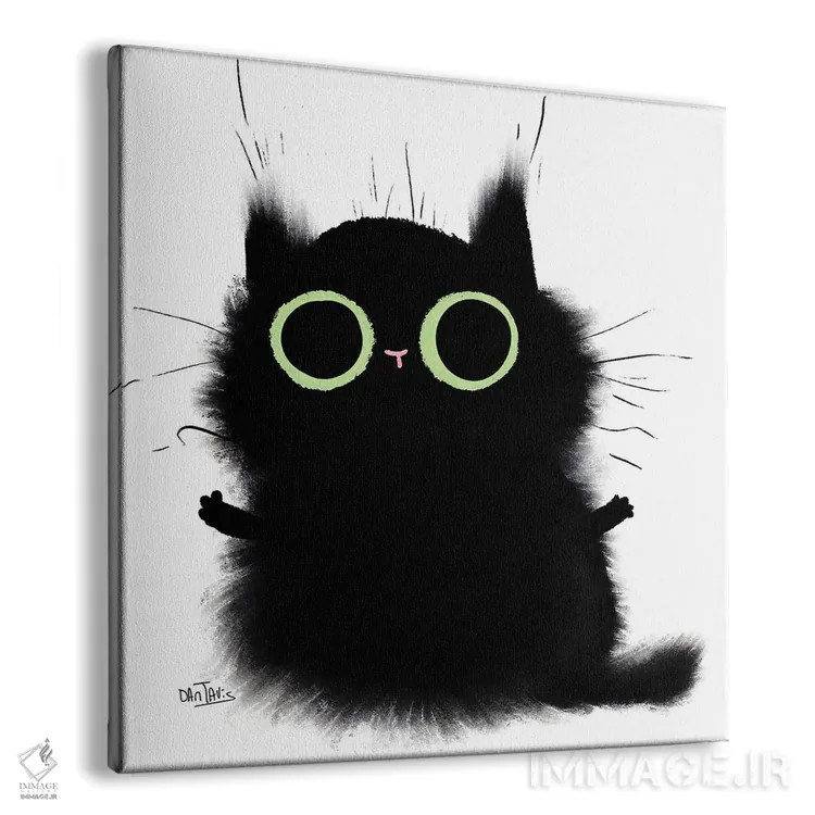 تابلو آغوش گربه اثر دن تاویس - نمای پرسپکتیو محصول