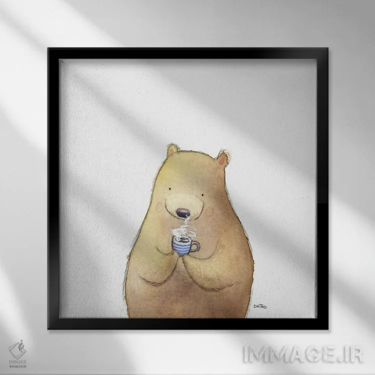 تابلو آیین صبحگاهی اثر دن تاویس - نمای قابدار مشکی