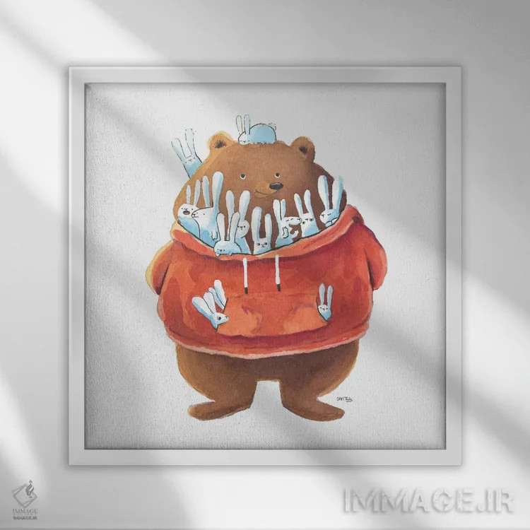 تابلو دوستانت را نزدیک نگهدار اثر دن تاویس - نمای قابدار سفید