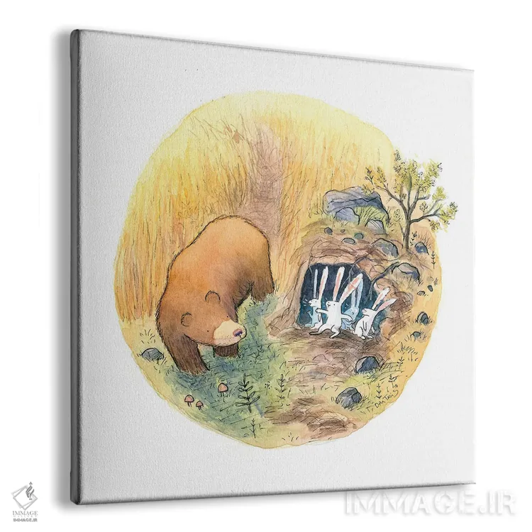تابلو خانه خرسها اثر دن تاویس - نمای پرسپکتیو محصول