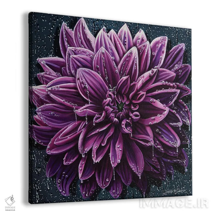 تابلو باران بنفش اثر دکوتا دیتویلر - نمای پرسپکتیو محصول