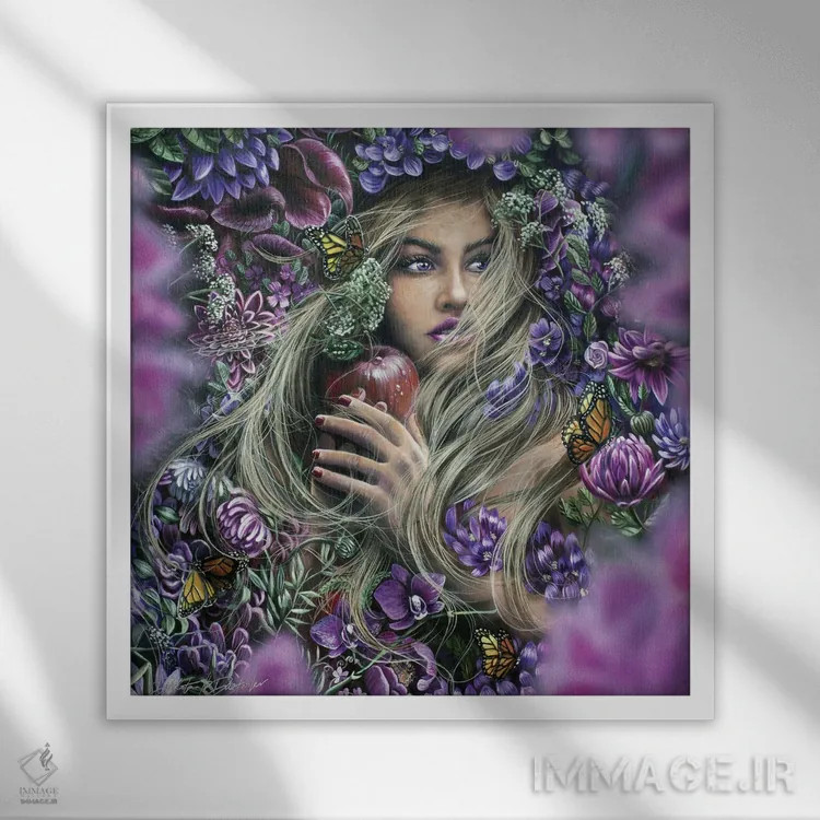 تابلو عدن (بهشت) اثر دکوتا دیتویلر - نمای قابدار سفید