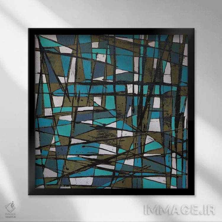 تابلو زیپلین ۱۹۵۲ (بالن هوایی) اثر آلیشیا دان - نمای قابدار مشکی