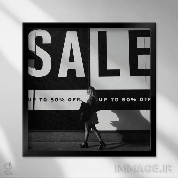 تابلو صد درصد اثر آمادئوس لانگ - نمای قابدار مشکی