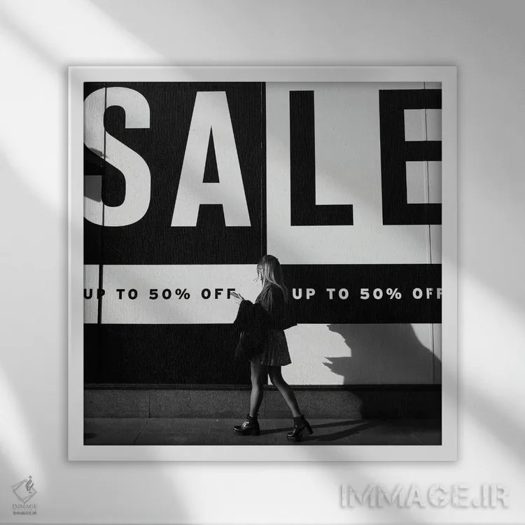 تابلو صد درصد اثر آمادئوس لانگ - نمای قابدار سفید