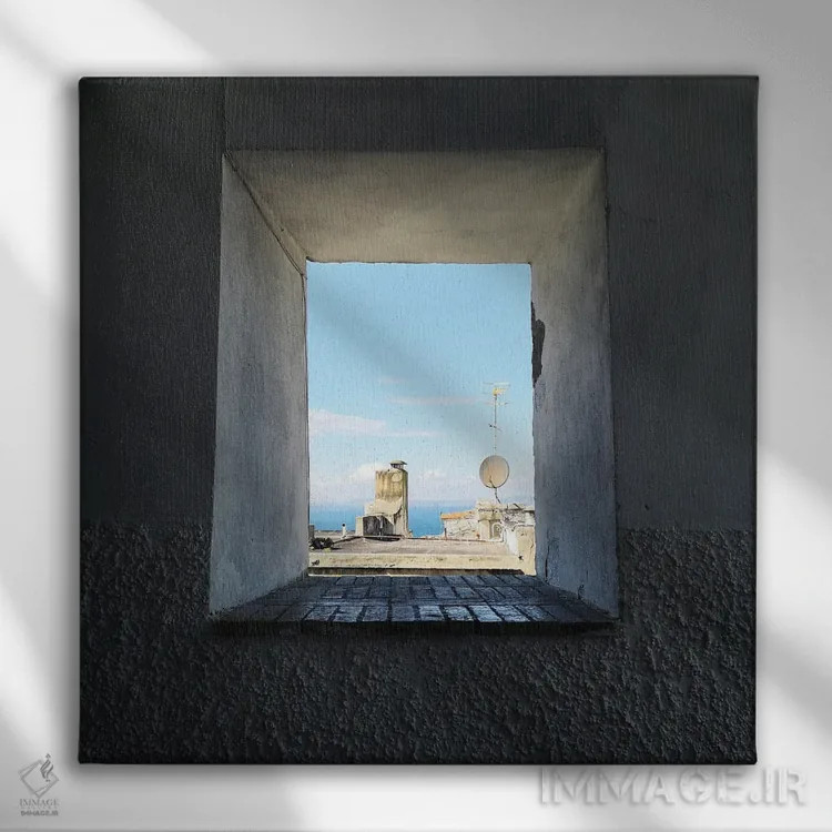 تابلو آمستردام اثر آمادئوس لانگ - نمای روبهرو روی دیوار