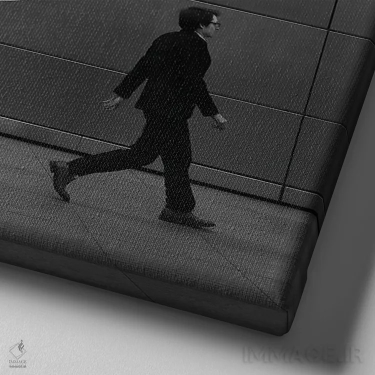 تابلو چیزهای خوب زمان میبرند اثر آمادئوس لانگ - نمای نزدیک بافت بوم