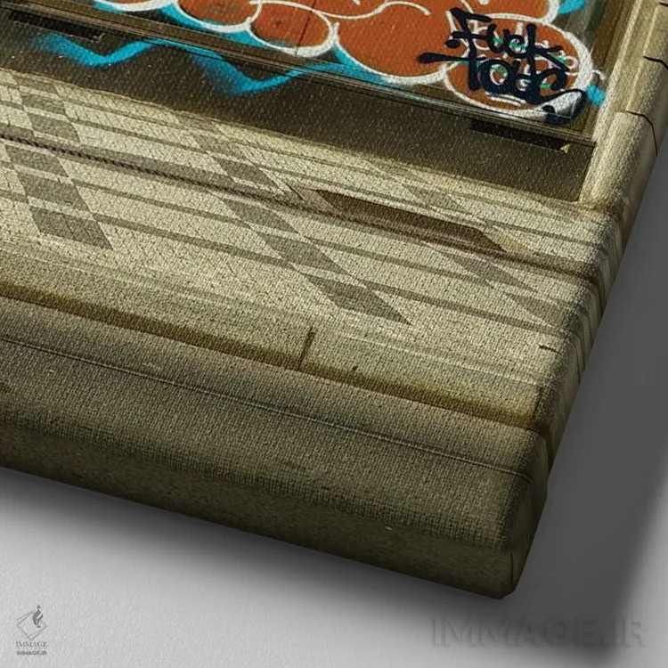 تابلو رویاپرداز اثر آمادئوس لانگ - نمای نزدیک بافت بوم