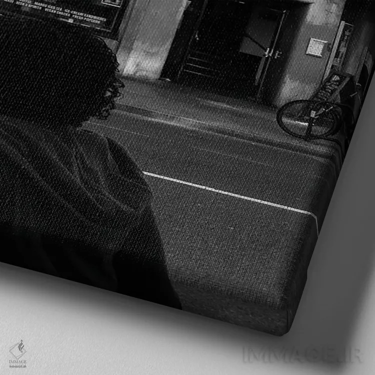 تابلو دوبلین اثر آمادئوس لانگ - نمای نزدیک بافت بوم