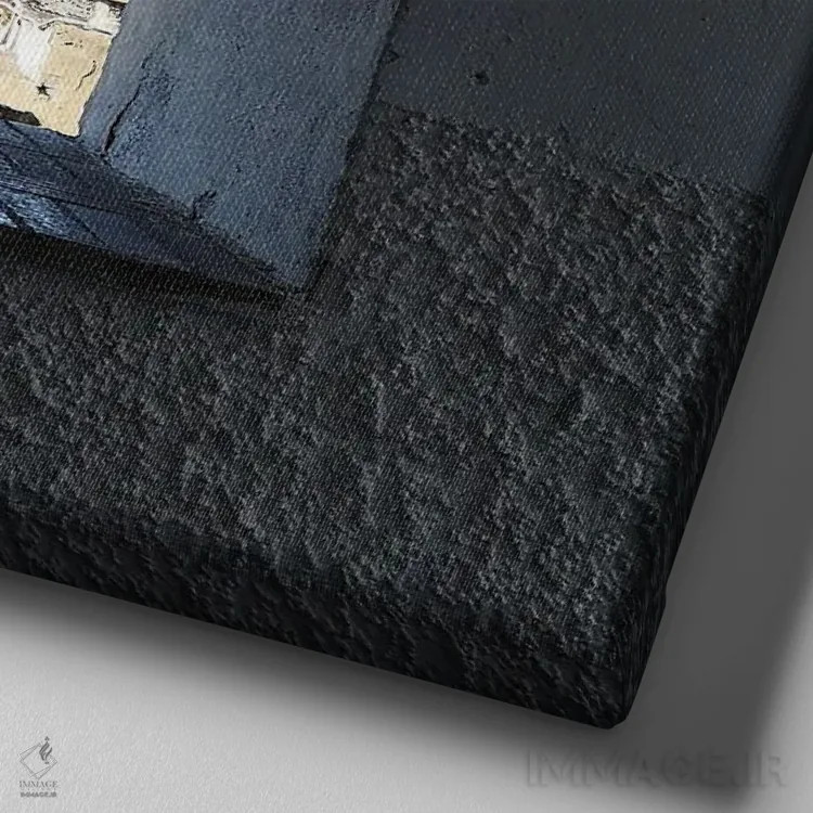 تابلو آمستردام اثر آمادئوس لانگ - نمای نزدیک بافت بوم