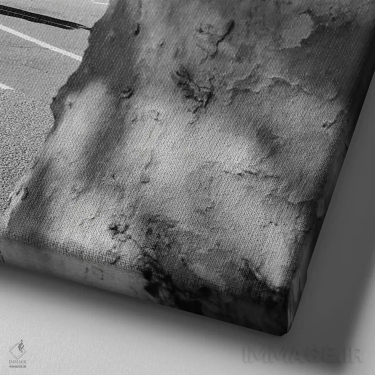 تابلو شدید تلاش کن اثر آمادئوس لانگ - نمای نزدیک بافت بوم