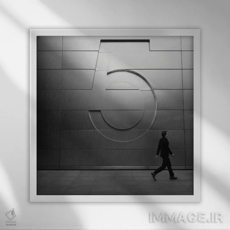 تابلو چیزهای خوب زمان میبرند اثر آمادئوس لانگ - نمای قابدار سفید