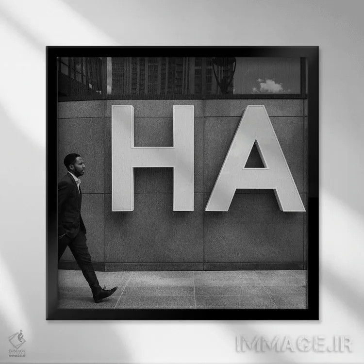 تابلو گلاسگو اثر آمادئوس لانگ - نمای قابدار مشکی