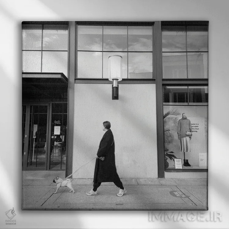 تابلو بخند اثر آمادئوس لانگ - نمای روبهرو روی دیوار