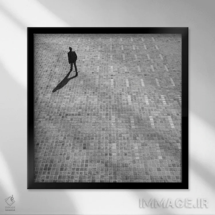 تابلو الهام بده اثر آمادئوس لانگ - نمای قابدار مشکی