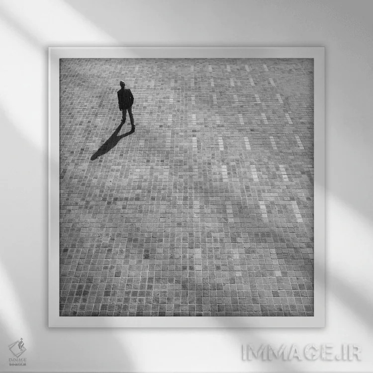 تابلو الهام بده اثر آمادئوس لانگ - نمای قابدار سفید