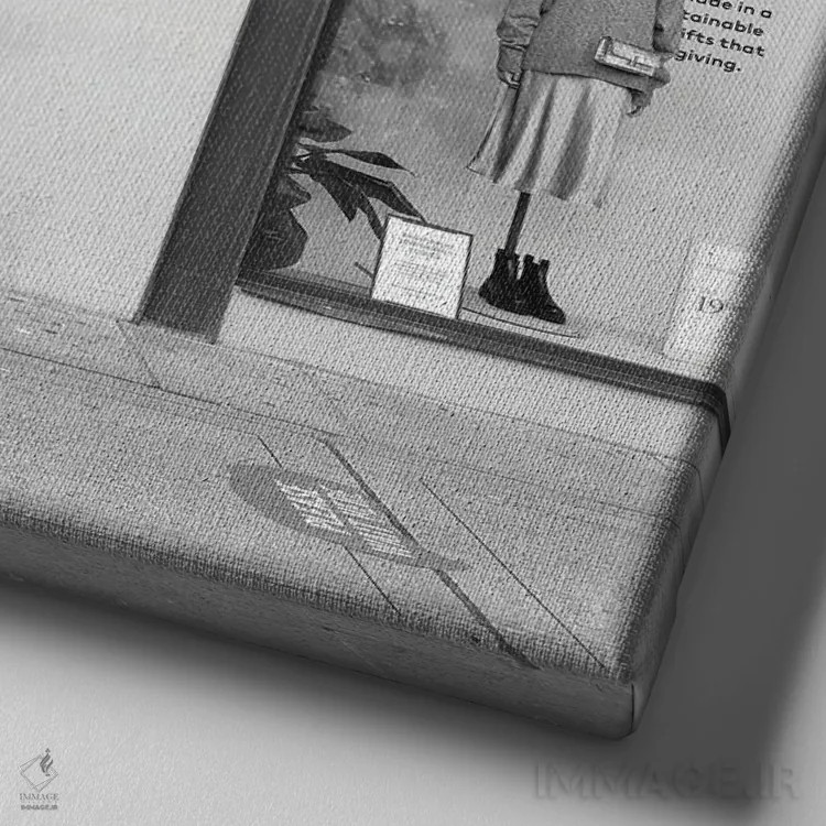 تابلو بخند اثر آمادئوس لانگ - نمای نزدیک بافت بوم