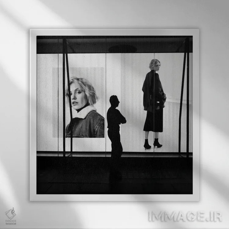 تابلو ادامه بده اثر آمادئوس لانگ - نمای قابدار سفید