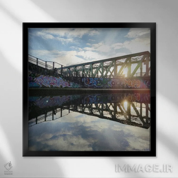 تابلو مونیخ اثر آمادئوس لانگ - نمای قابدار مشکی