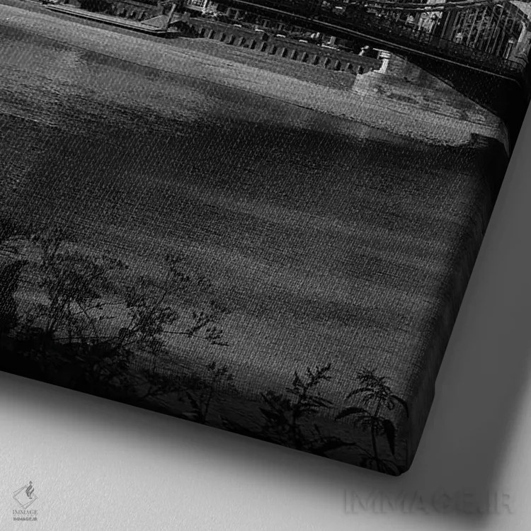 تابلو برلین اثر آمادئوس لانگ - نمای نزدیک بافت بوم