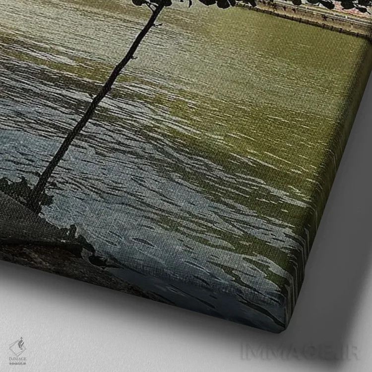 تابلو هرگز تسلیم نشو اثر آمادئوس لانگ - نمای نزدیک بافت بوم