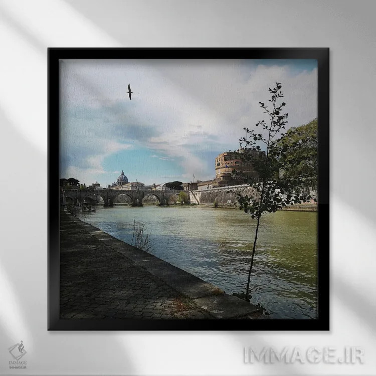 تابلو هرگز تسلیم نشو اثر آمادئوس لانگ - نمای قابدار مشکی