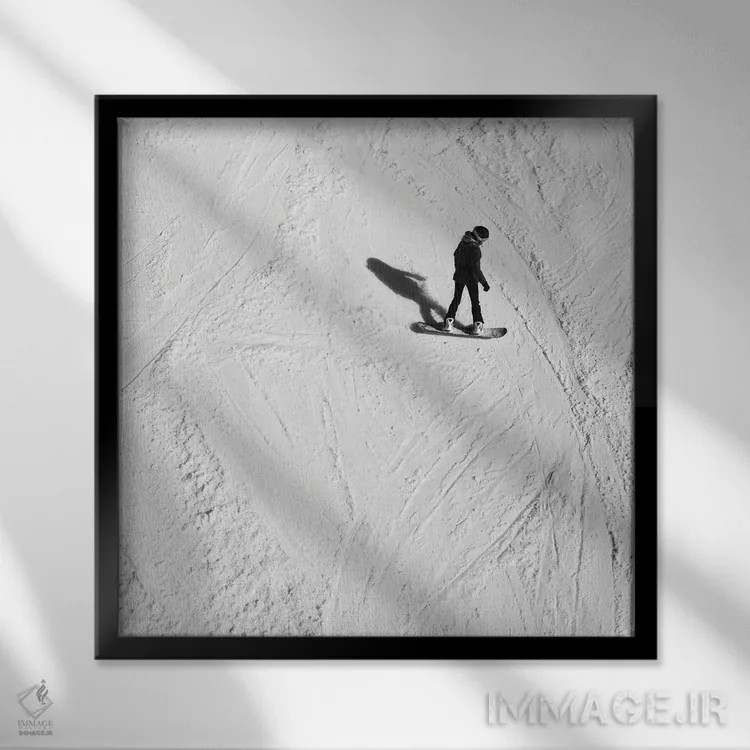 تابلو سیاه رنگ خوشحالی من است اثر آمادئوس لانگ - نمای قابدار مشکی