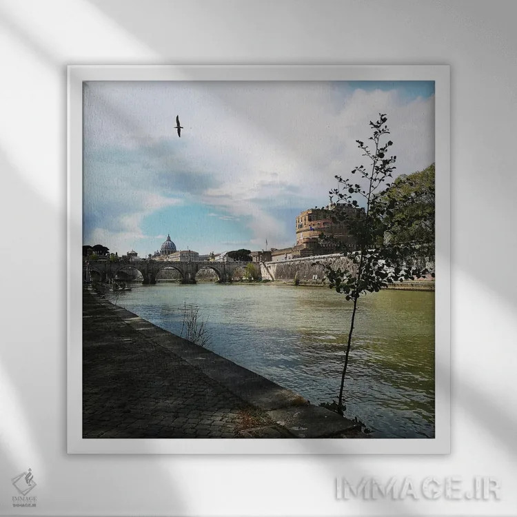 تابلو هرگز تسلیم نشو اثر آمادئوس لانگ - نمای قابدار سفید