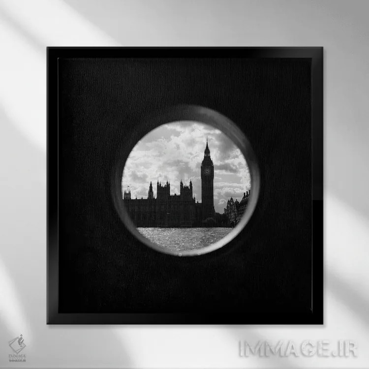 تابلو بوستون اثر آمادئوس لانگ - نمای قابدار مشکی