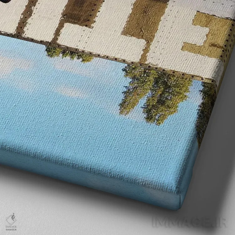 تابلو یکی شو اثر آمادئوس لانگ - نمای نزدیک بافت بوم