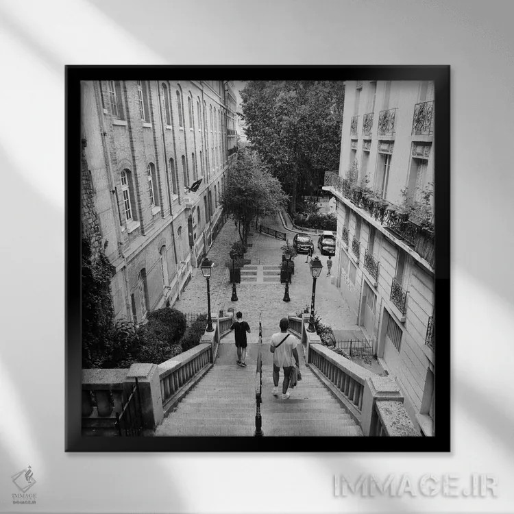 تابلو پراگ اثر آمادئوس لانگ - نمای قابدار مشکی