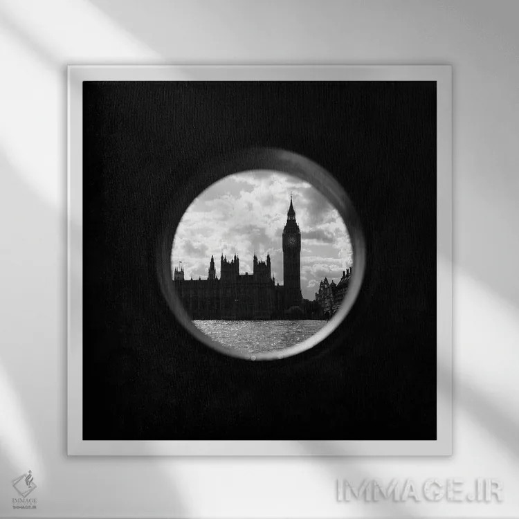 تابلو بوستون اثر آمادئوس لانگ - نمای قابدار سفید