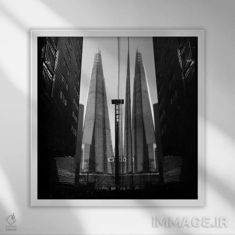 تابلو پاریس اثر آمادئوس لانگ - نمای قابدار سفید