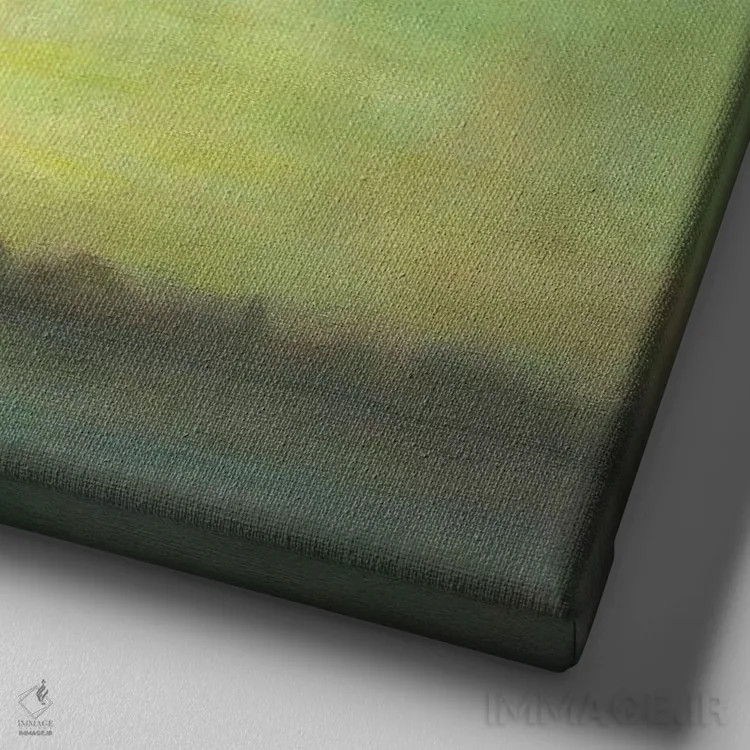 تابلو شادی در میان ابرها اثر دوی هوین - نمای نزدیک بافت بوم