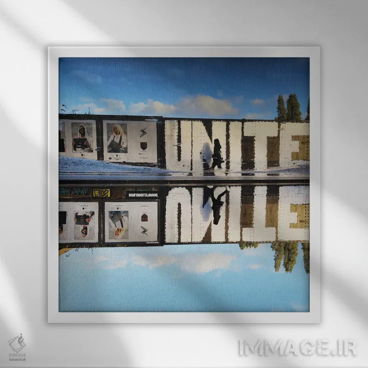 تابلو یکی شو اثر آمادئوس لانگ - نمای قابدار سفید