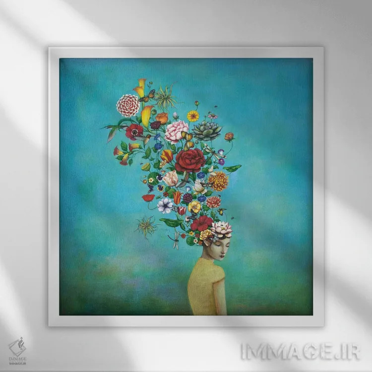 تابلو کاوشگران غبار ستارهای اثر دوی هوین - نمای قابدار سفید