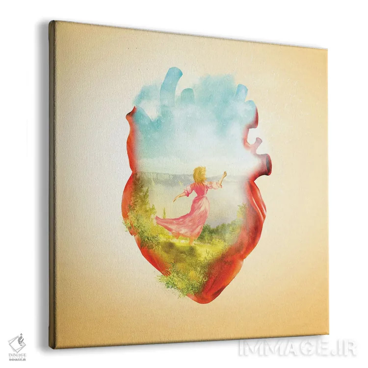 تابلو قلب رقصان اثر دیوگو وریسیمو - نمای پرسپکتیو محصول