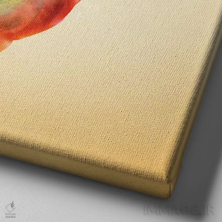 تابلو قلب رقصان اثر دیوگو وریسیمو - نمای نزدیک بافت بوم