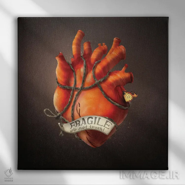 تابلو قلب شکننده اثر دیوگو وریسیمو - نمای روبهرو روی دیوار