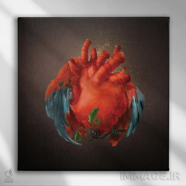 تابلو قلب بالدار اثر دیوگو وریسیمو - نمای روبهرو روی دیوار