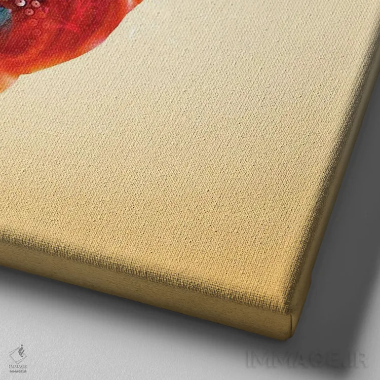 تابلو قلب غوطهور اثر دیوگو وریسیمو - نمای نزدیک بافت بوم