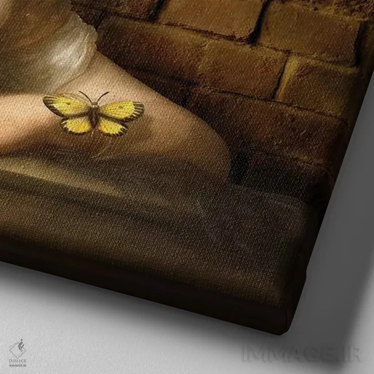 تابلو ذهن سرگردان اثر دیوگو وریسیمو - نمای نزدیک بافت بوم