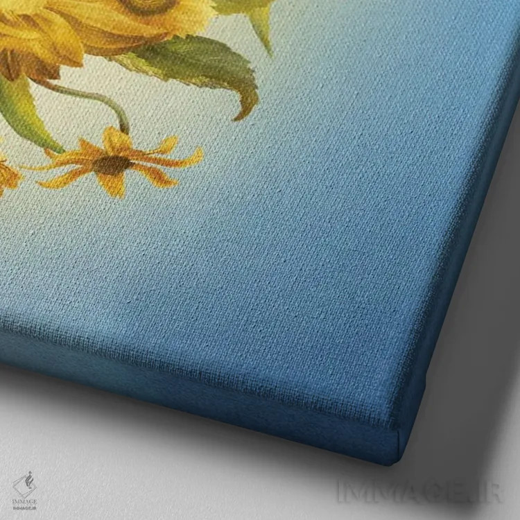 تابلو گلهای آفتاب اثر دیوگو وریسیمو - نمای نزدیک بافت بوم