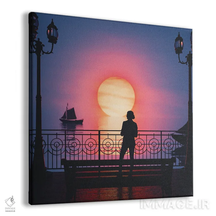 تابلو غروب آرام اثر داوانش آتری - نمای پرسپکتیو محصول