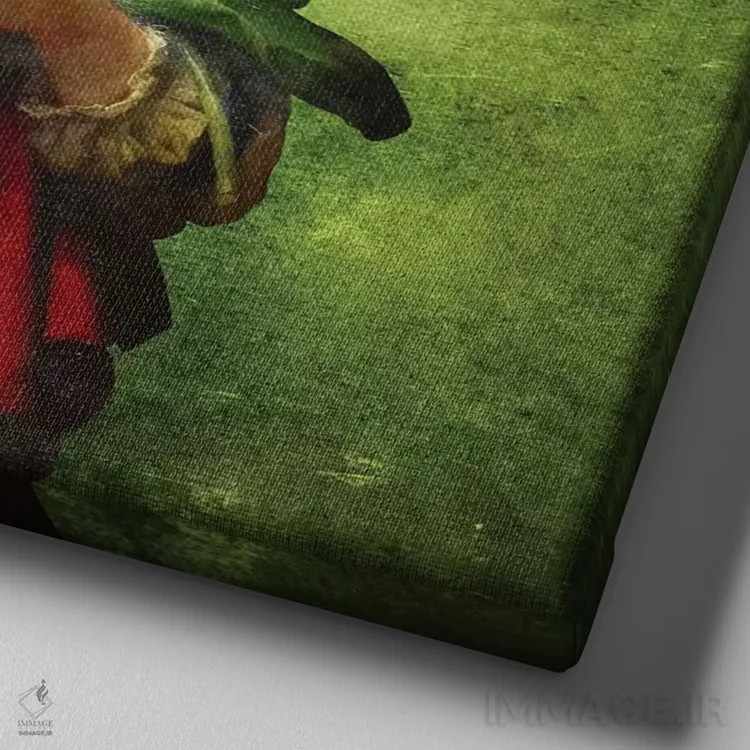 تابلو آغوش گرم اثر دیوگو وریسیمو - نمای نزدیک بافت بوم