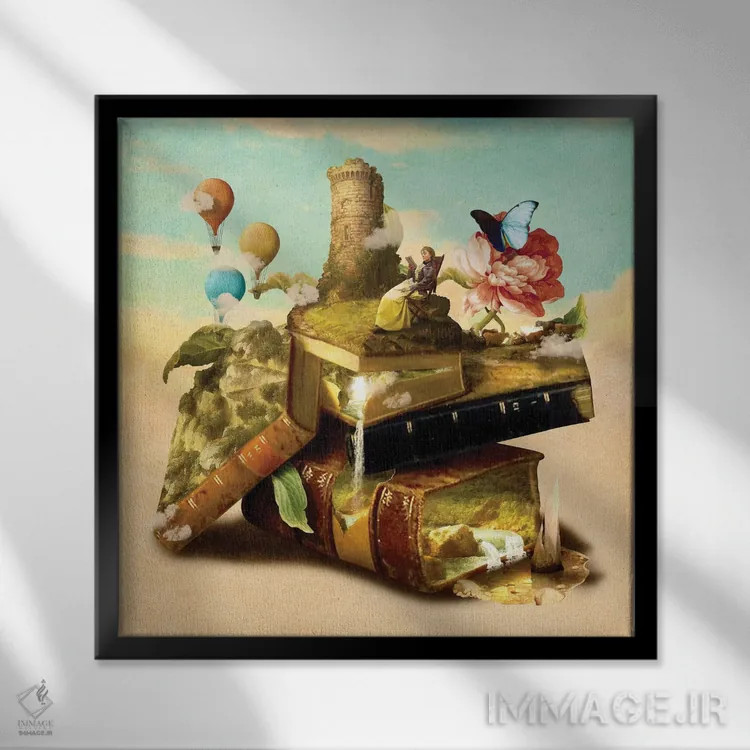 تابلو به سرزمینهای دور اثر دیوگو وریسیمو - نمای قابدار مشکی