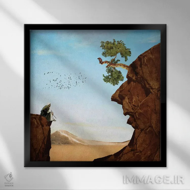 تابلو پیرمرد اثر دیوگو وریسیمو - نمای قابدار مشکی